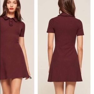 Burgundy reformation tennis dress